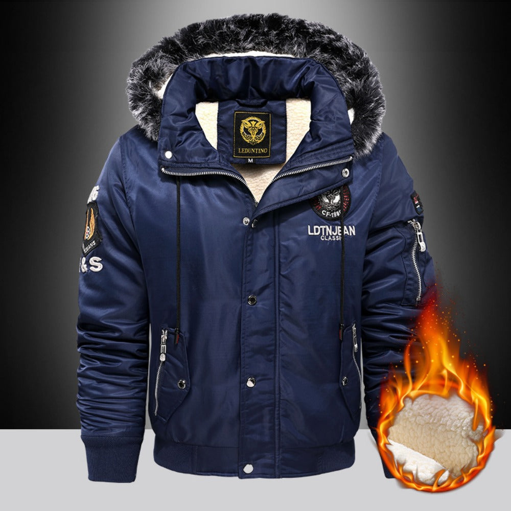 New Korean-Style Faux Fur-Lined Padded Jacket
