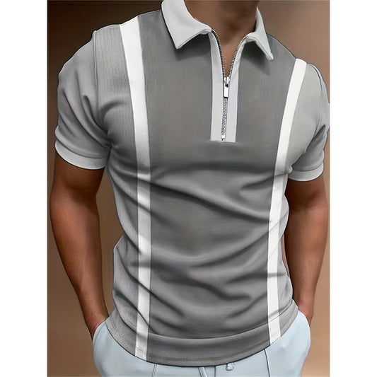 3D Print Men's Short Sleeve Polo Shirt