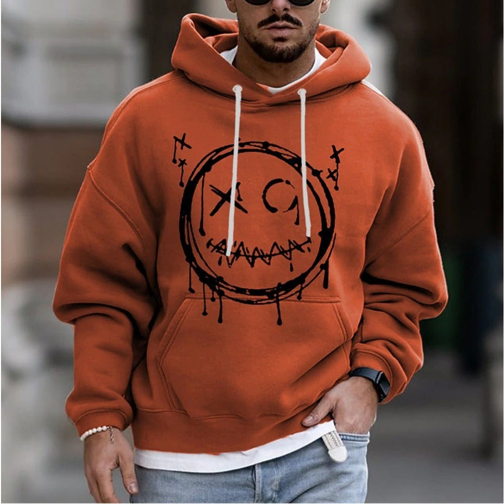 Cartoon 3D Print Men's Winter Hoodie Casual Streetwear