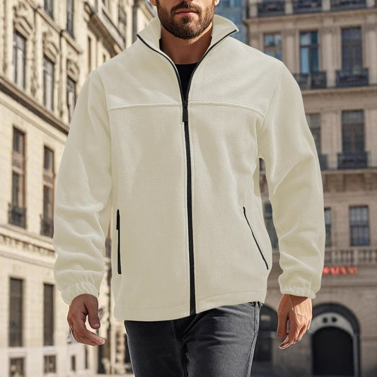 New Men's Polar Fleece Stand Collar Outdoor Jacket