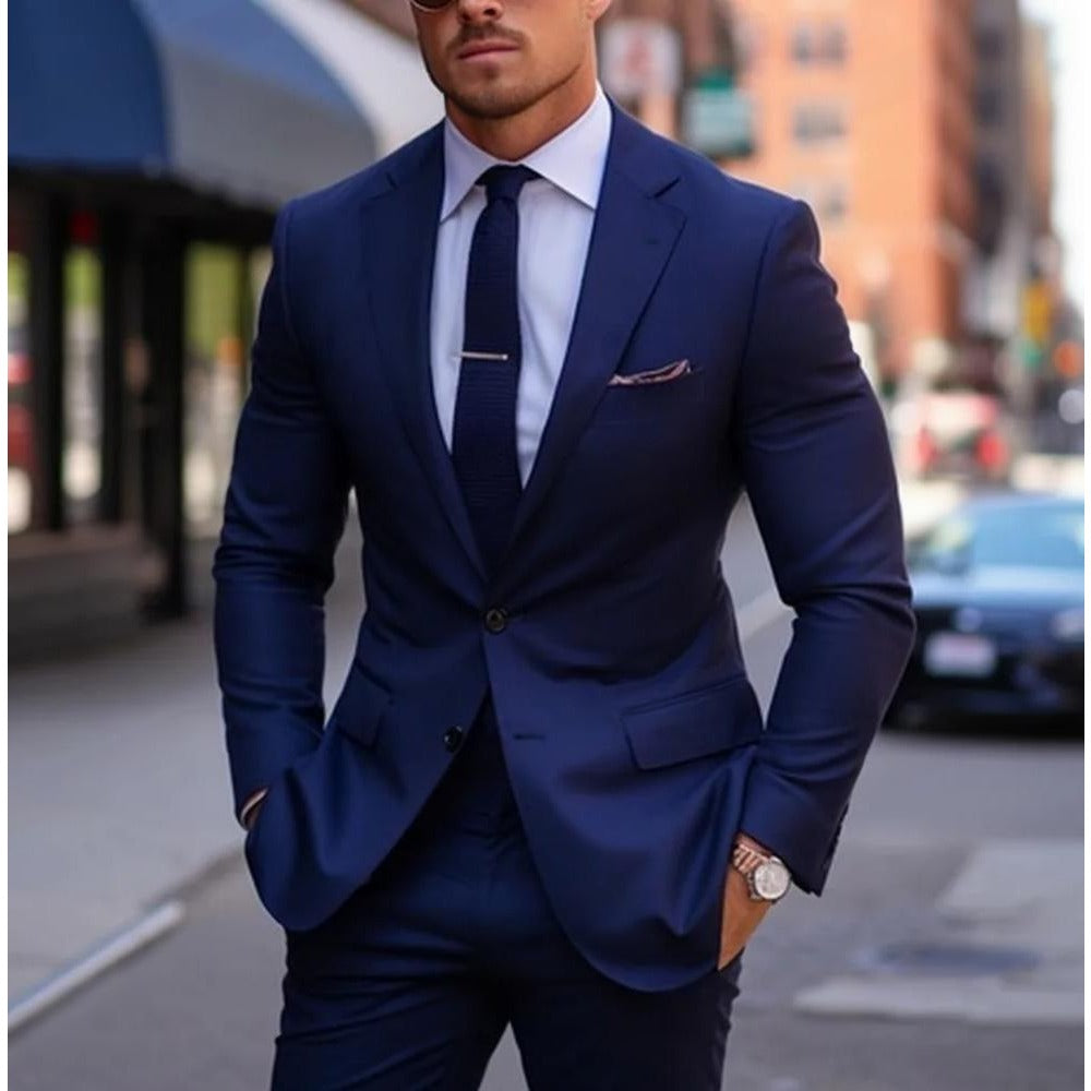 BanquetBusiness Men's Slim Fit Suit Set  PartyDance Tuxedo