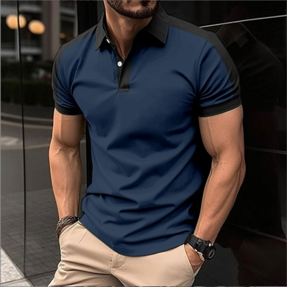New Independent Site Men's Wear Turn-Down Collar Fashion Digital Print Men's Casual Short Sleeve Polo Shirt