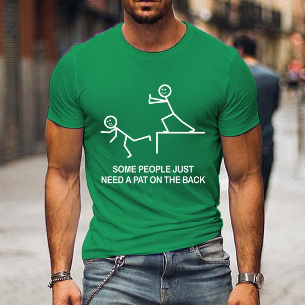 Men's 3D Digital Print Round-Neck Short-Sleeve Specialty Tee