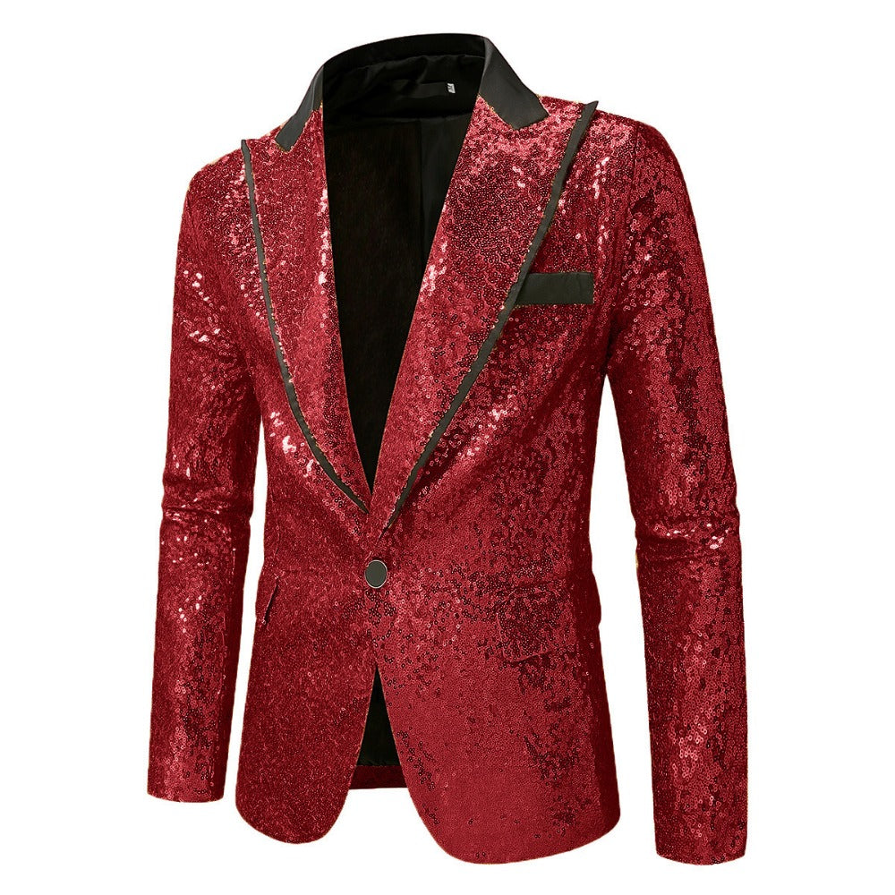 Men's Disco Sequined Jacket  StageHostParty Blazer