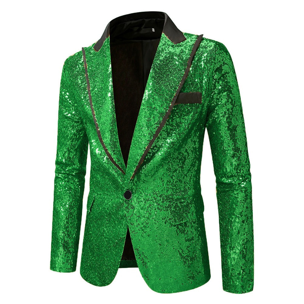 Men's Disco Sequined Jacket  StageHostParty Blazer