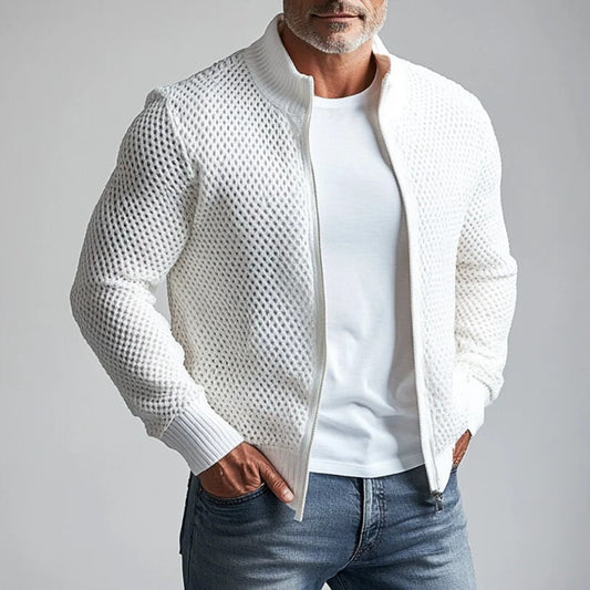 Men's Solid Color Slim-Fit Jacket – Casual Minimalist Coat