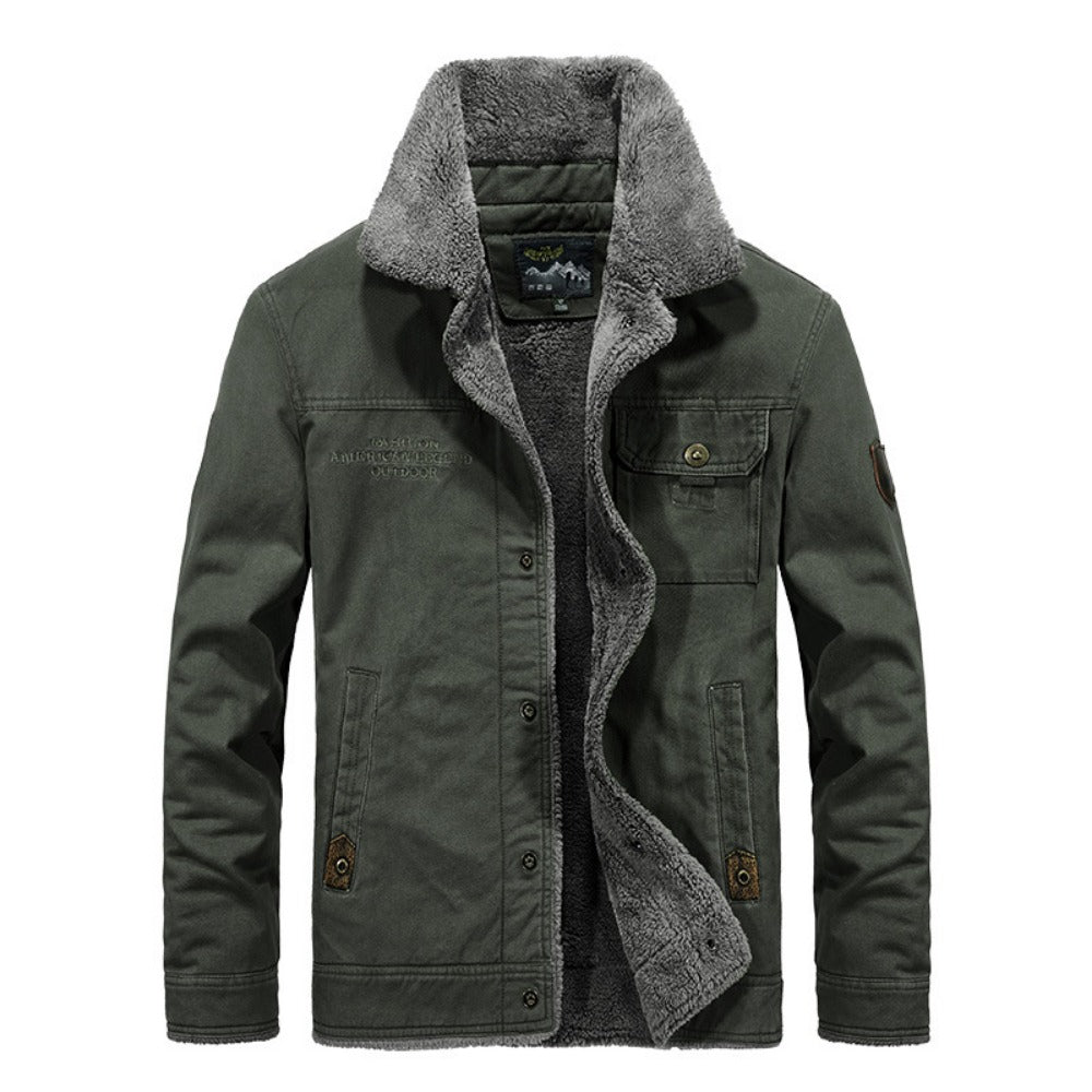 New Men's Fleece-Lined Thick Oversized Winter Jacket