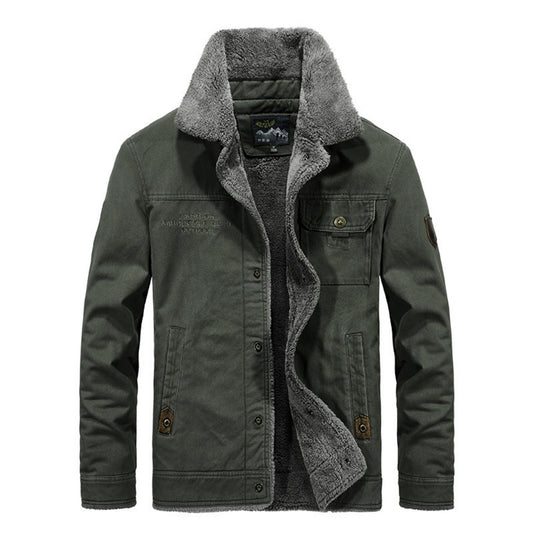New Men's Fleece-Lined Thick Oversized Winter Jacket
