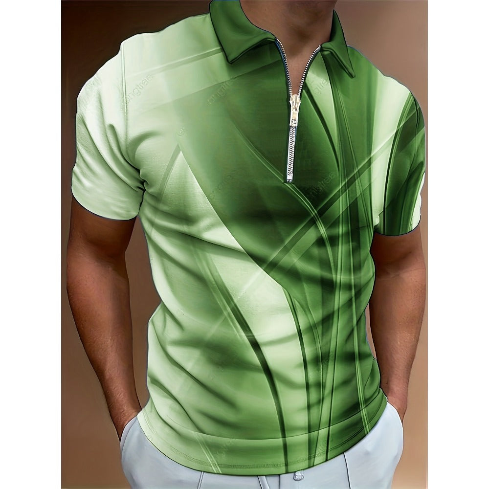 3D Print Trendy Short Sleeve Polo Shirt