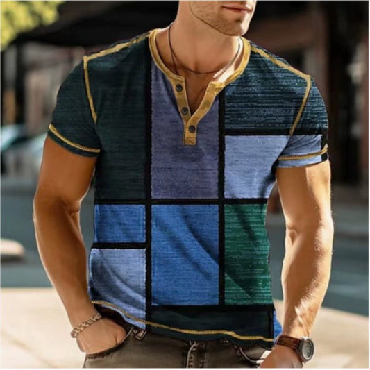 Summer New Men's Versatile Round-Neck Short-Sleeve Casual Tee
