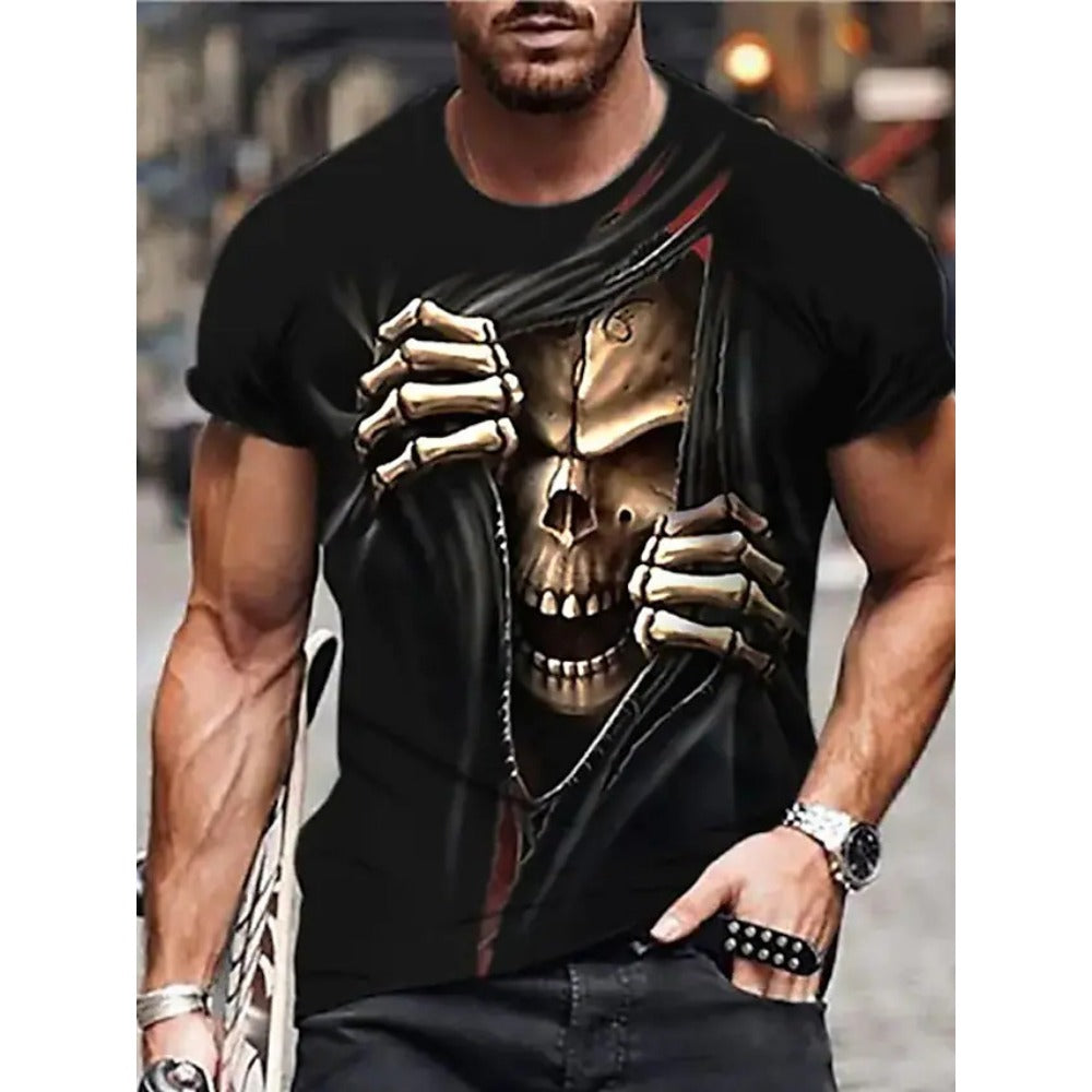 Wolf 3D Print Men's Classic Oversized Summer Sportswear Tee