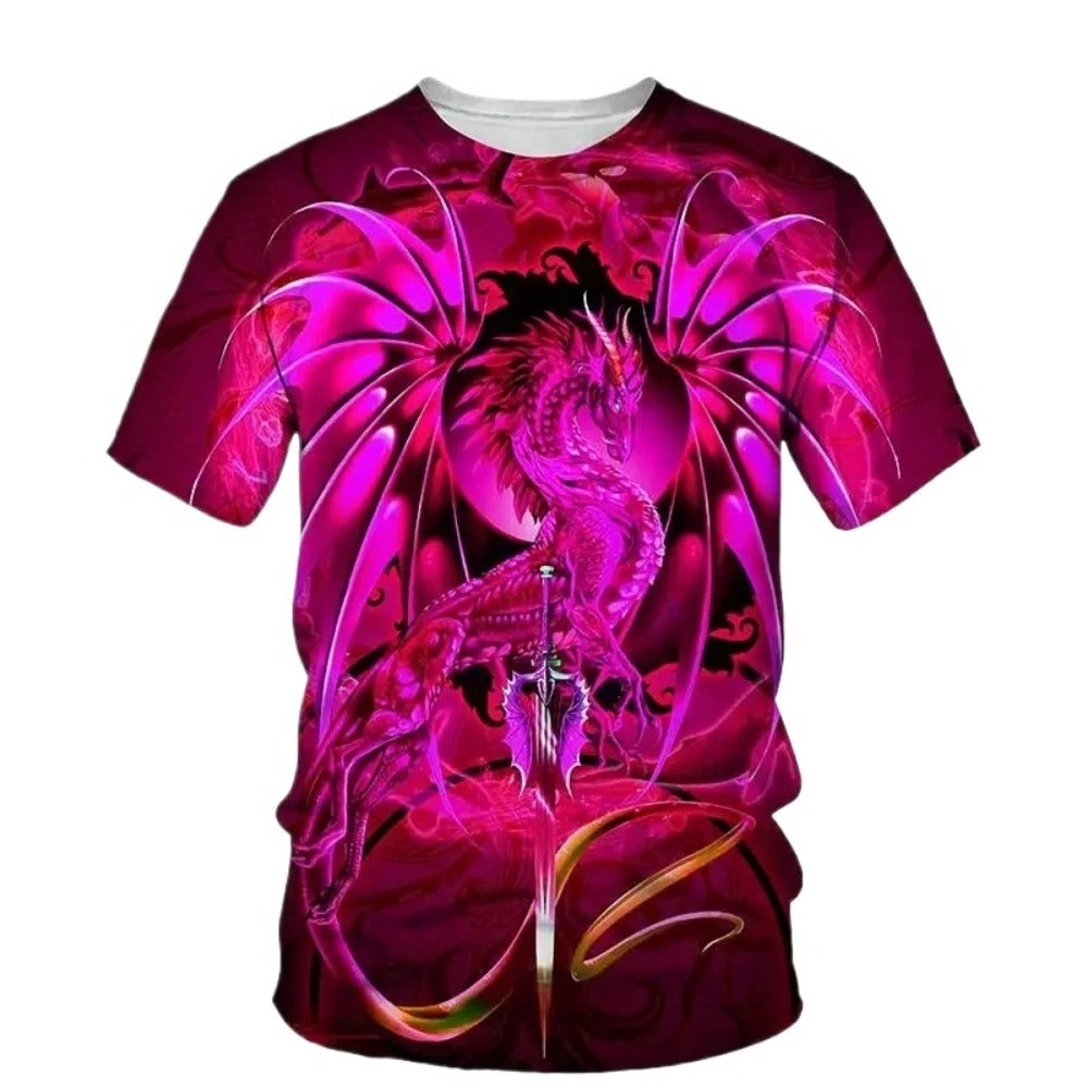 3D Tribal Print Men's Loose Short-Sleeve Tee