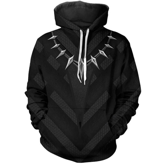 Black Panther Cosplay Hoodie Anime Pullover