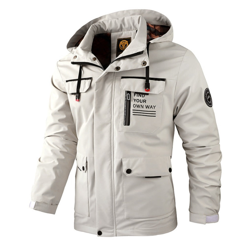 Men's Outdoor Windbreaker Quick-Dry Hiking Jacket Lightweight Coat