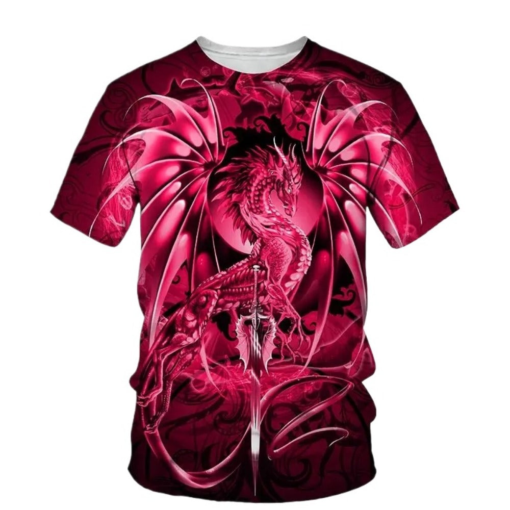 3D Tribal Print Men's Loose Short-Sleeve Tee