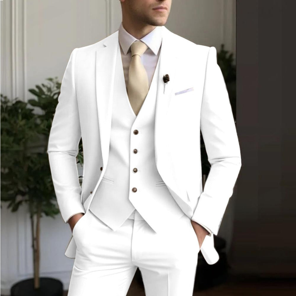 Men's BusinessBanquetWedding Premium Groom Suit Set