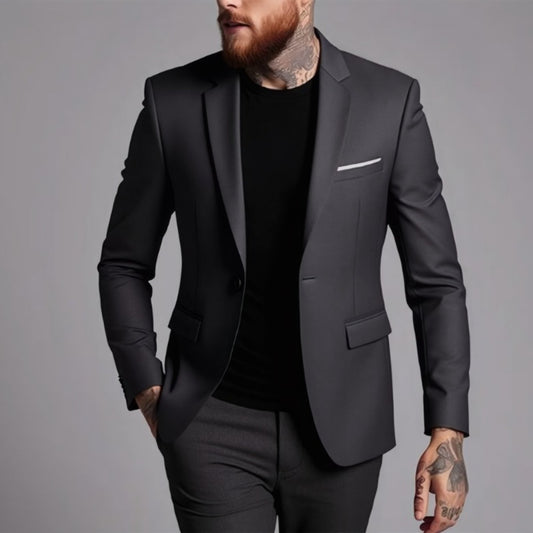 Plus Size Men's Business Casual Fashion Slim Fit Youth Blazer