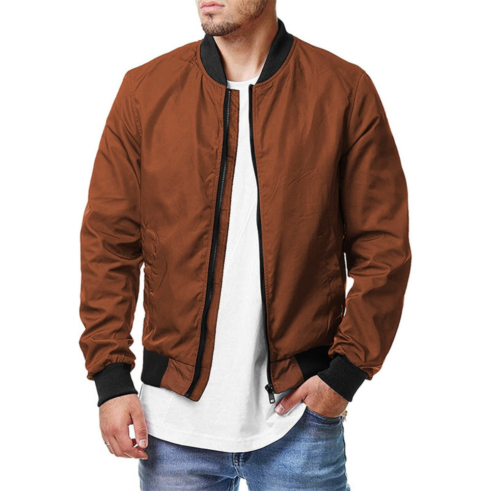 New Men's Pilot Jacket Trendy Oversized Zip-Up Coat
