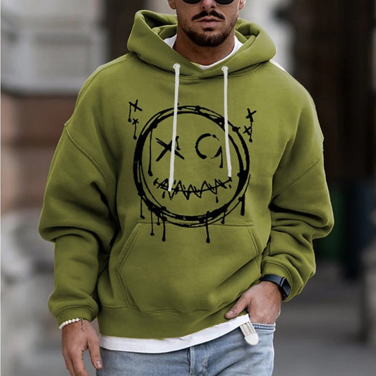 Cartoon 3D Print Men's Winter Hoodie Casual Streetwear