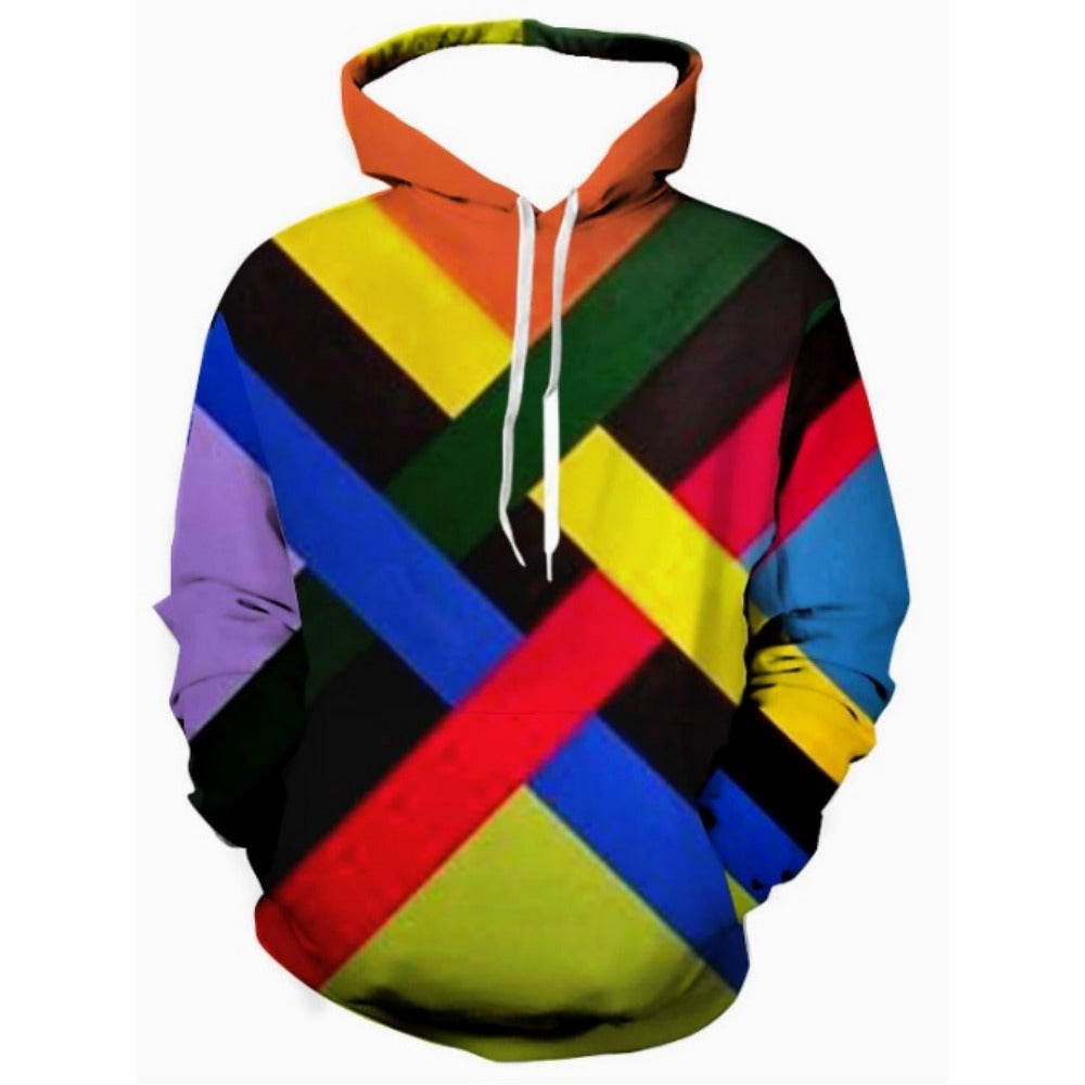 3D Digital Print Fashion Casual Hooded Sportswear Men's Graffiti Retro Style