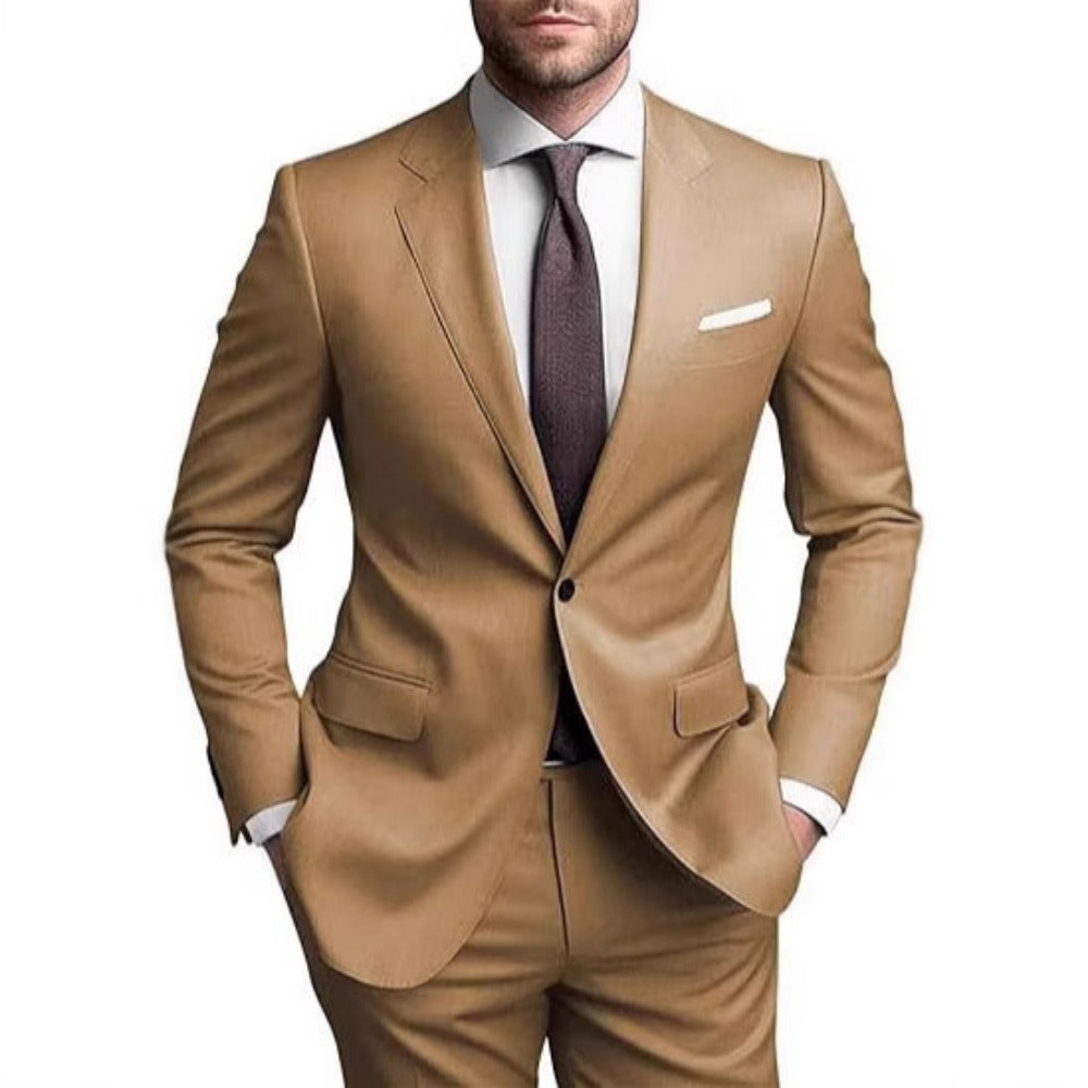 Men's Casual Suit Set  BanquetWeddingFormal Business TwoPiece