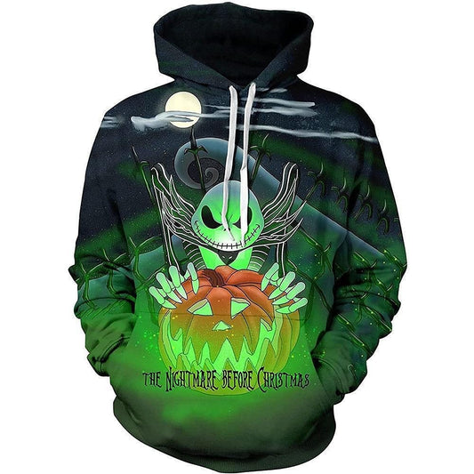 Retro Casual 3D Print Loose Drawstring Hoodie Men's Classic Pullover