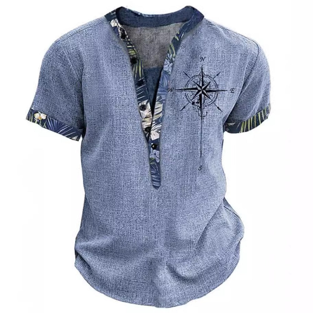 New "Did You Know" Blue Text Print Short-Sleeve Tee