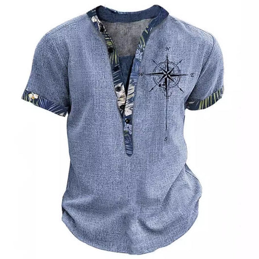 New "Did You Know" Blue Text Print Short-Sleeve Tee