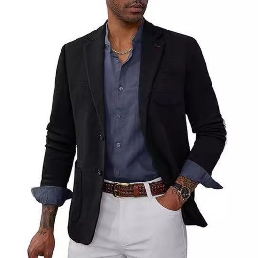 Men's Casual Sport Blazer  SingleBreasted TwoButton Business Jacket