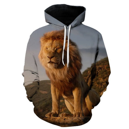 Lion King Simba 3D Print Men's Hoodie Anime Streetwear