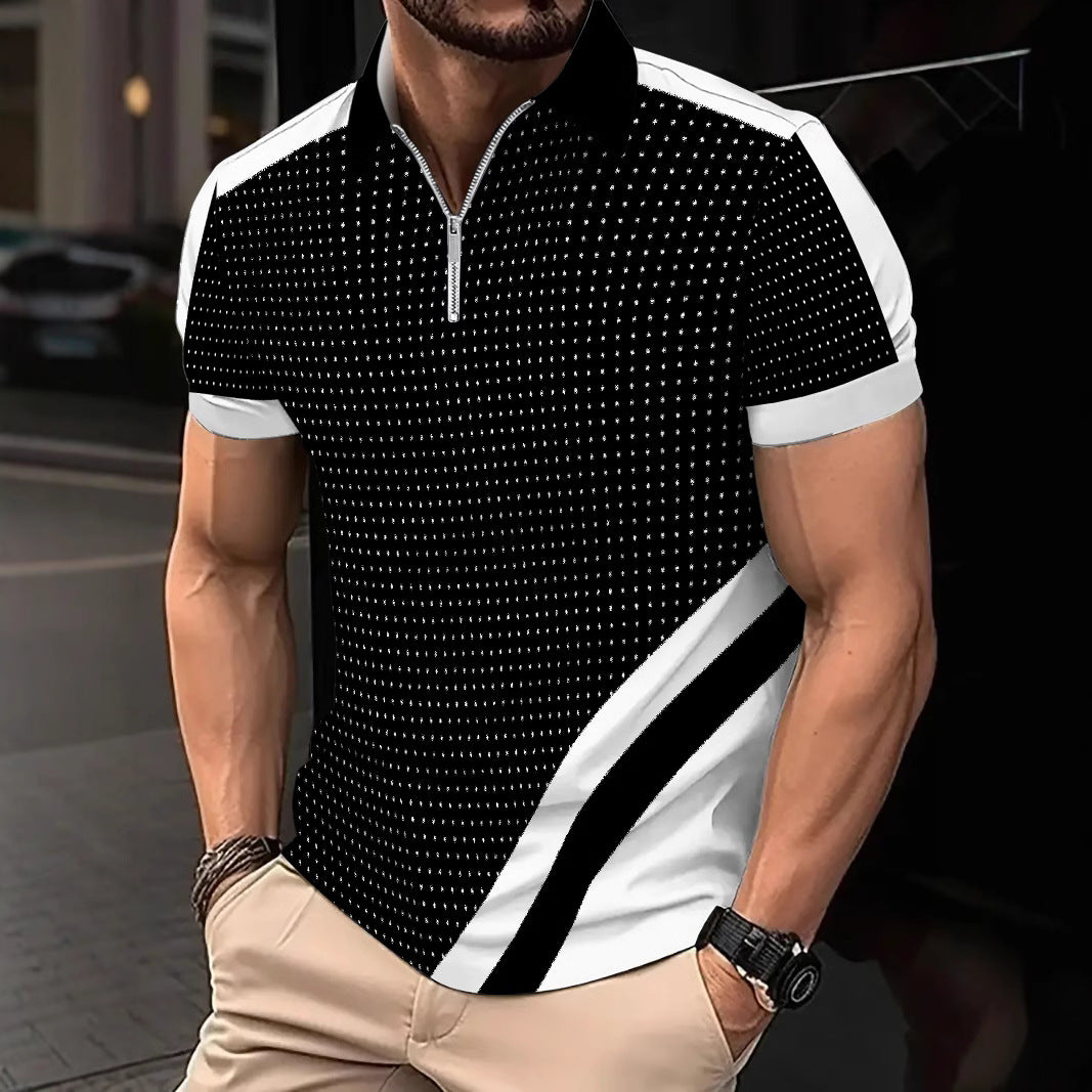Fashion Men's Wear 3D Print Breathable Quick-Dry Summer Men's Polo Shirt Sport Polo Shirt