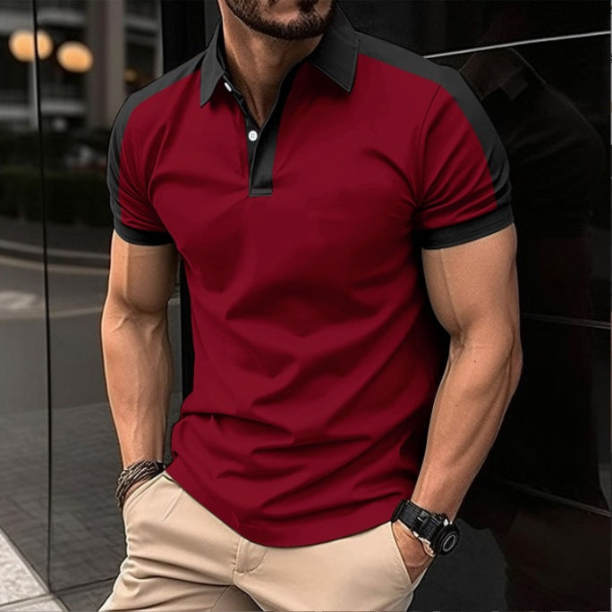 New Independent Site Men's Wear Turn-Down Collar Fashion Digital Print Men's Casual Short Sleeve Polo Shirt