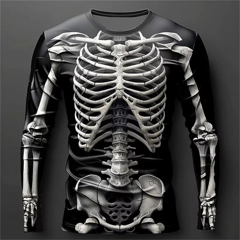 Summer Lion/Tiger 3D Digital Print Men's Loose Round-Neck Tee