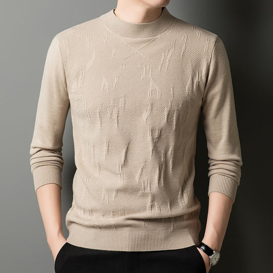 Anti-Pilling Jacquard Sweater for Men – Thick Fashionable Knitwear
