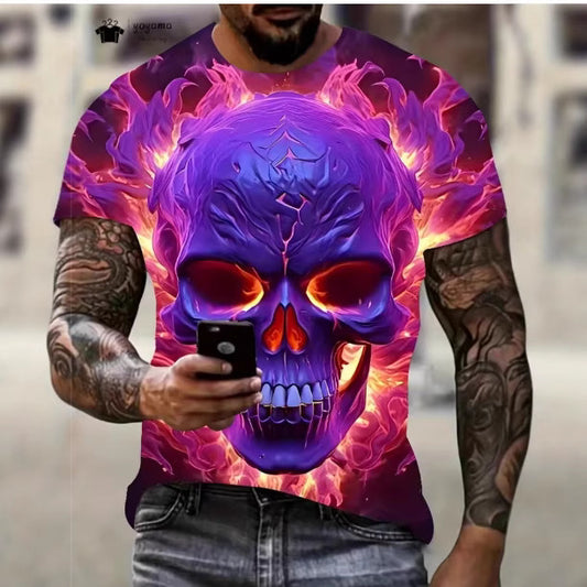Fighting Tiger Beast 3D Print Men's Oversized Short-Sleeve Top