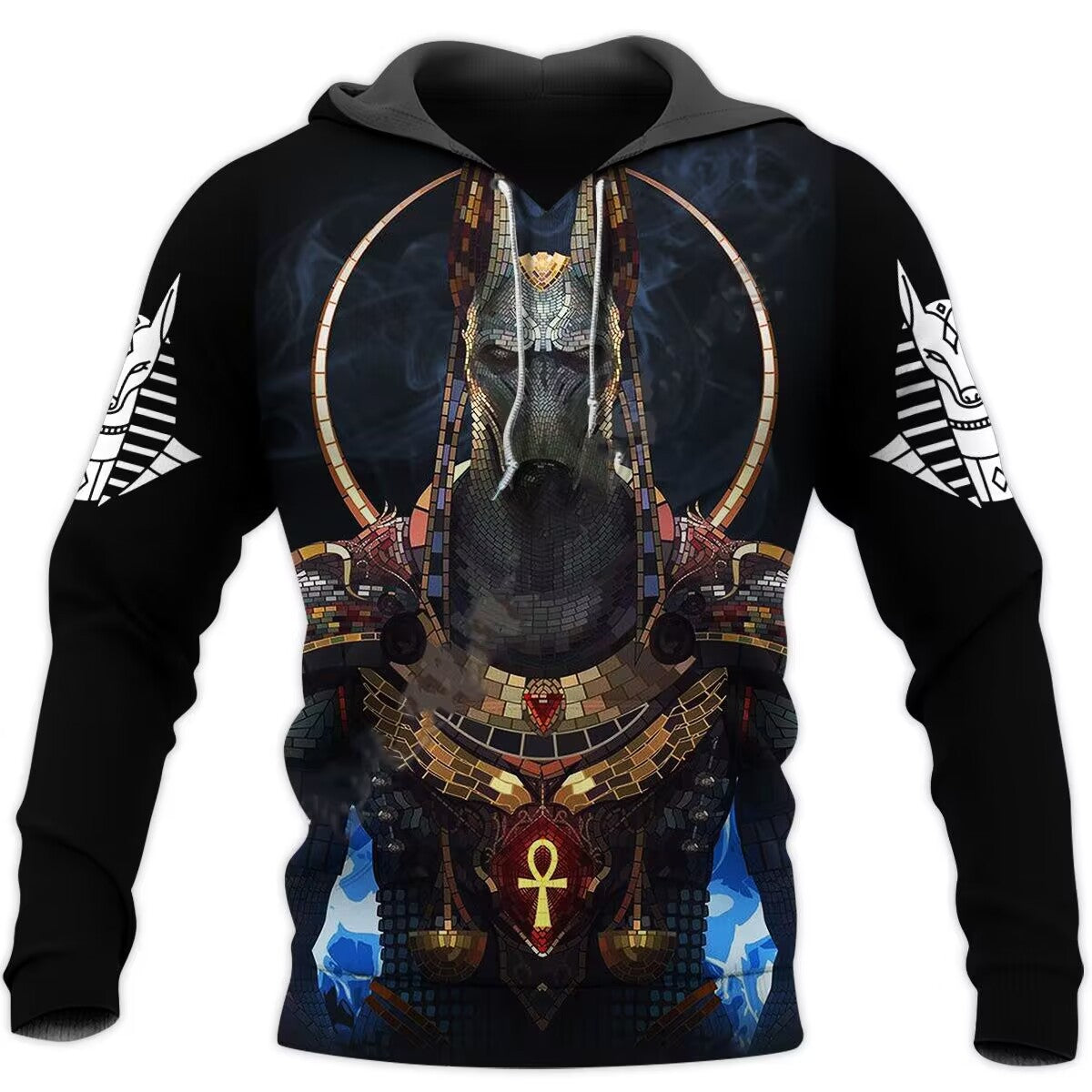 Seasonal Hot 3D Hoodie Men's Viking Warrior Print Streetwear Classic Pullover