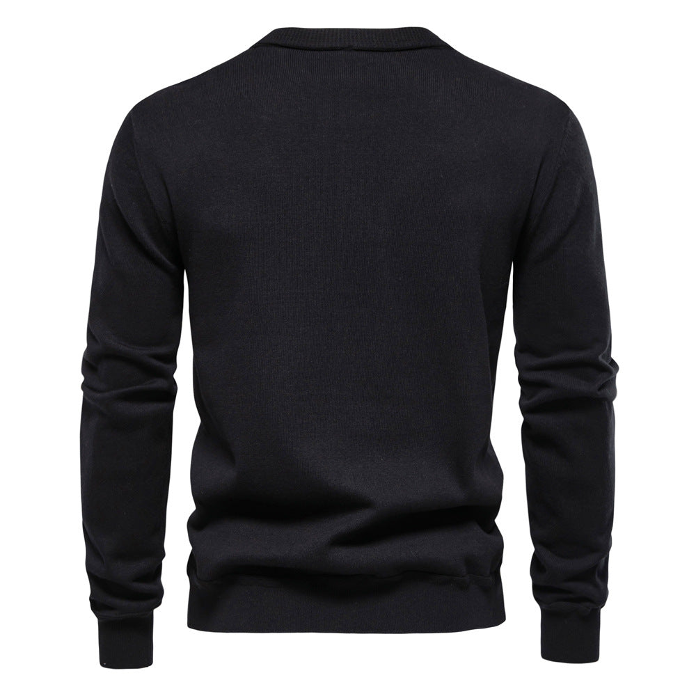 2025New Fall & Winter Men’s Cardigan Sweater - High-Quality Business Casual Solid Color Knitwear