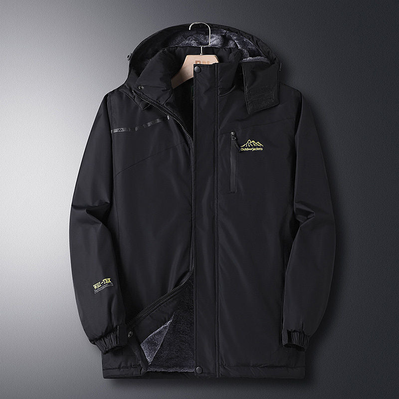 Men's Fleece-Lined Thick Windproof Winter Jacket