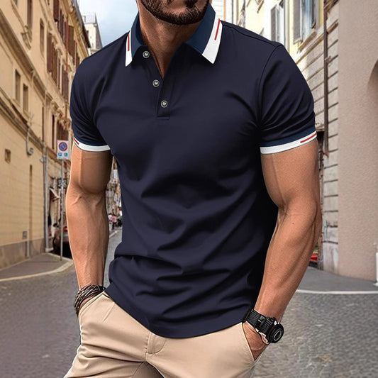 Summer Polo Shirt Button Men's Casual Polo Shirt Polo Shirt