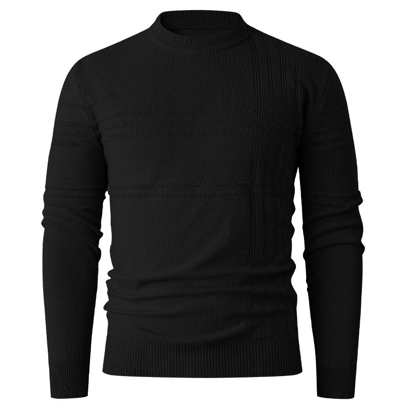 New Men’s Fashion Round Neck Pullover – Trendy Youth Casual Sweater