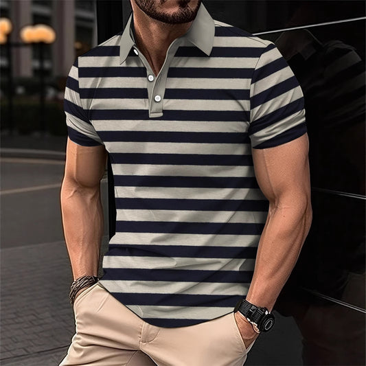 Year Summer Men's Short Sleeve Polo Shirt Simple Trendy Fashion Casual