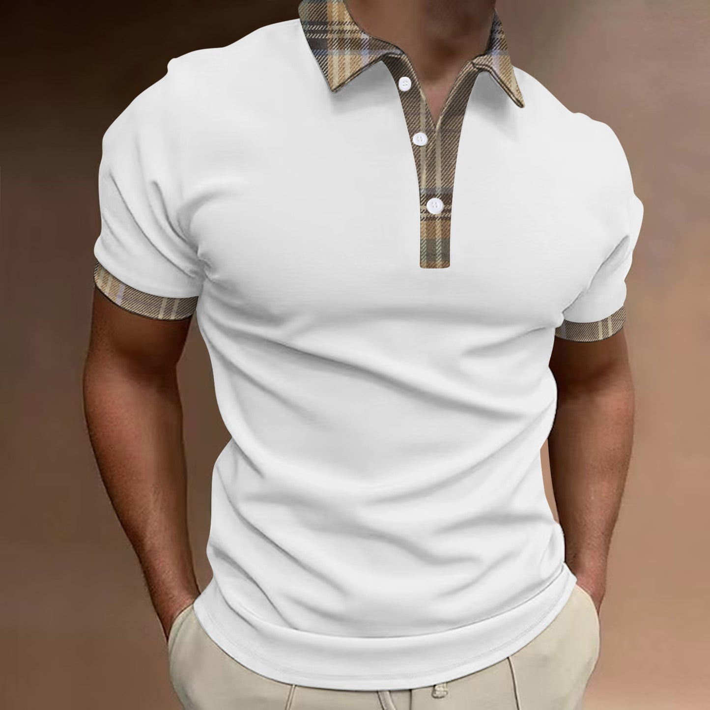 Spring Summer Bestseller Men's Breathable Short Sleeve Business Polo Shirt Button Top Customizable