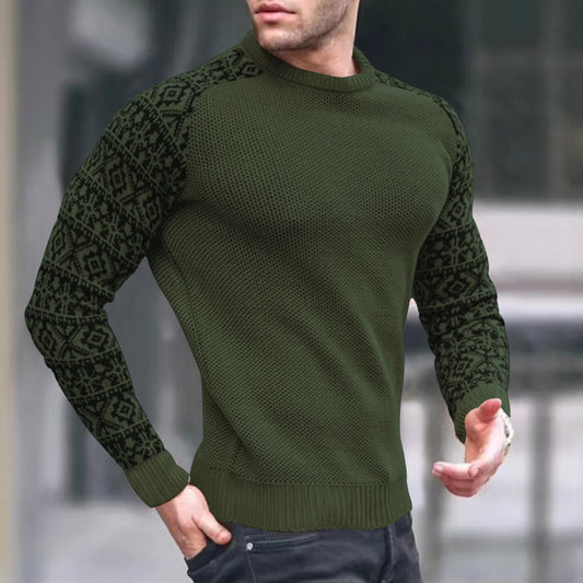 Base Layer Shirt Autumn Waffle Long-Sleeve Men's T-Shirt Casual Pullover Knit Top