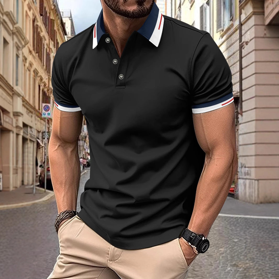 Summer Polo Shirt Button Men's Casual Polo Shirt Polo Shirt
