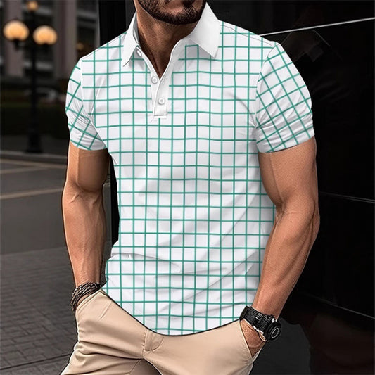 Summer 3D Polo Shirt Men's Short Sleeve Sport Fashion Polo Shirt