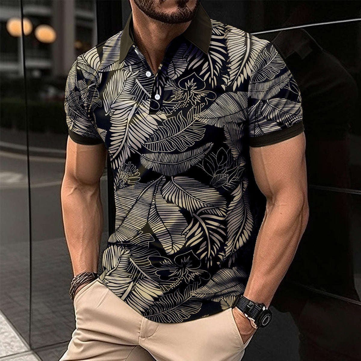 Summer New Men's Wear Digital Print Short Sleeve Hot Item Men's Polo Shirt Short Sleeve Casual Top