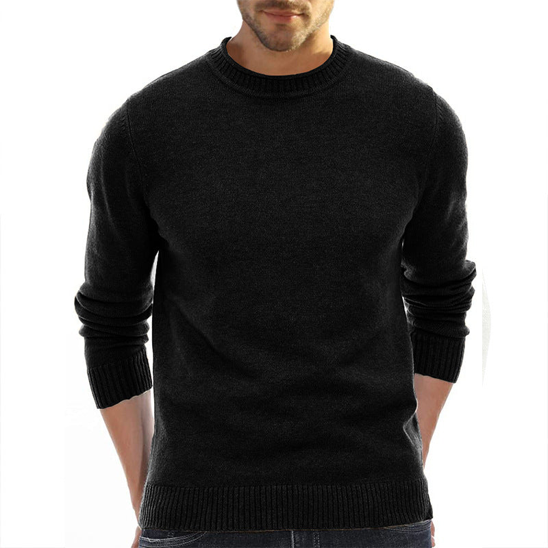 Men's Sweater Wholesale Short-Sleeve Knitted Sweater Thickened High Neck Base Layer