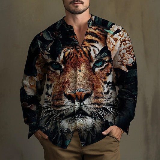 3D Long Sleeve Button Shirt
