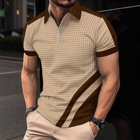 Fashion Men's Wear 3D Print Breathable Quick-Dry Summer Men's Polo Shirt Sport Polo Shirt