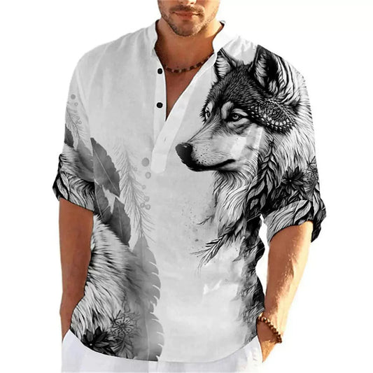 Independent Site New Polo Shirt Men's Shirt 3D Print Men's Shirt Henley Shirt